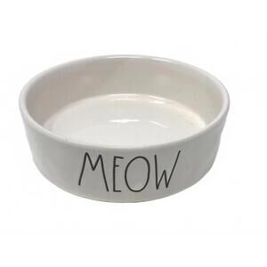 Rae Dunn Artisan Collection MEOW Cat Bowl Ceramic EUC